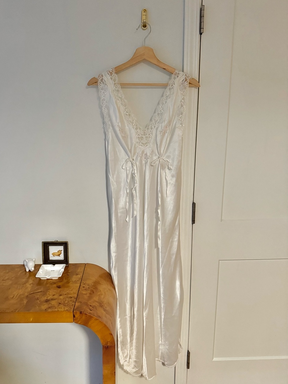 Vintage embroidered slip dress size m/l